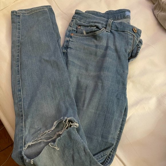 7 for All Mankind b(air) denim, the ankle skinny - Picture 7 of 9